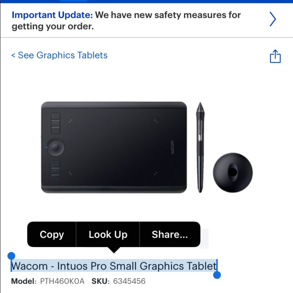 COPY - Wacom - Intuos Pro sm Graphics Tablet, ref…